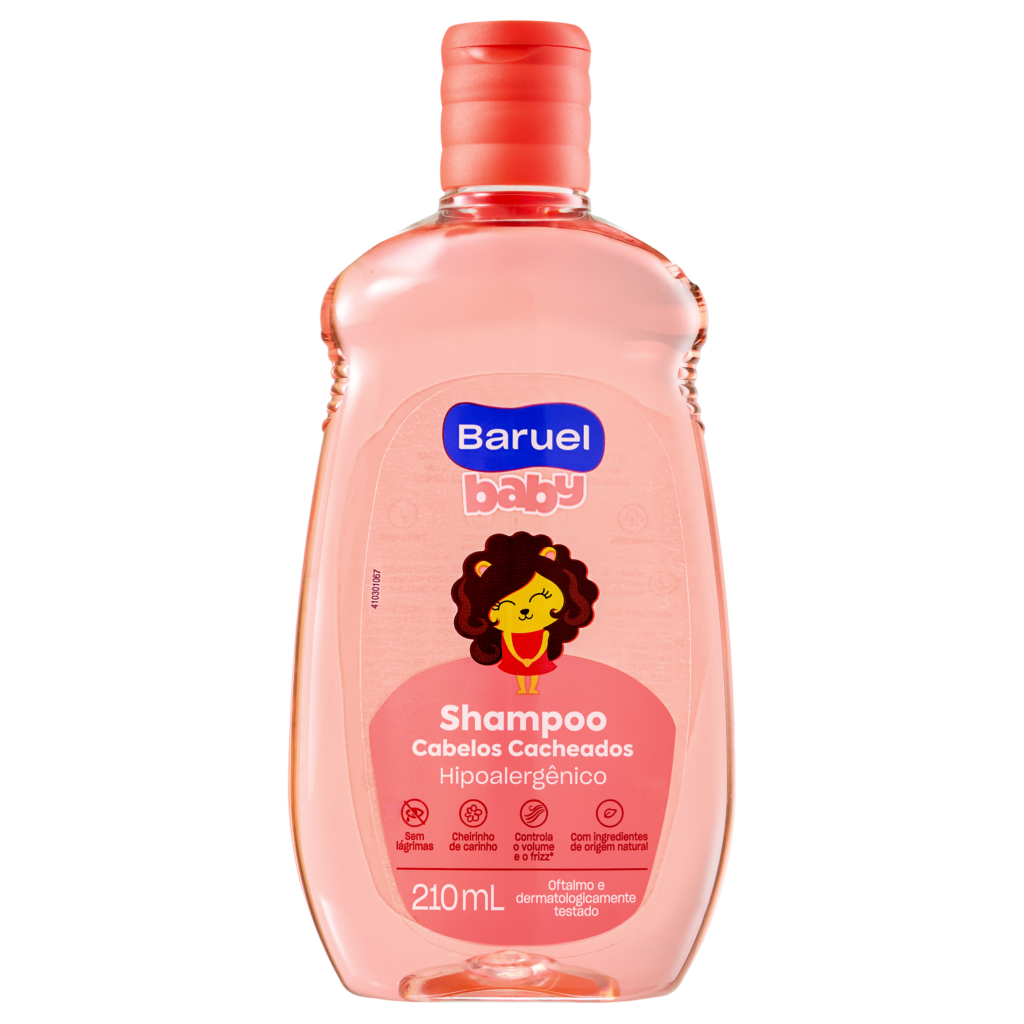 Shampoo Infantil para Cabelo Cacheado 210ml - Baruel Baby