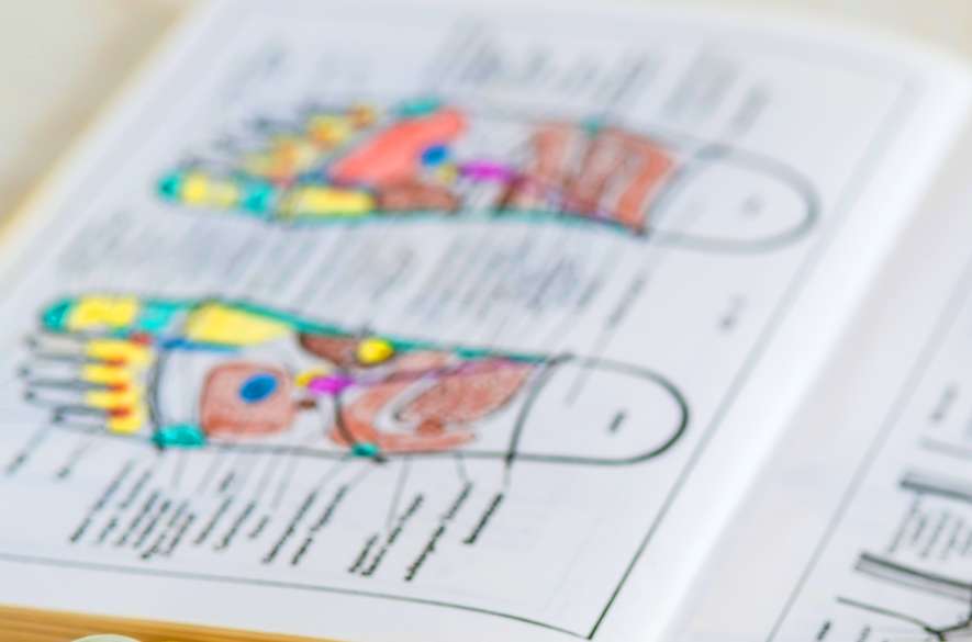 Reflexologia podal ativa pontos que refletem no corpo