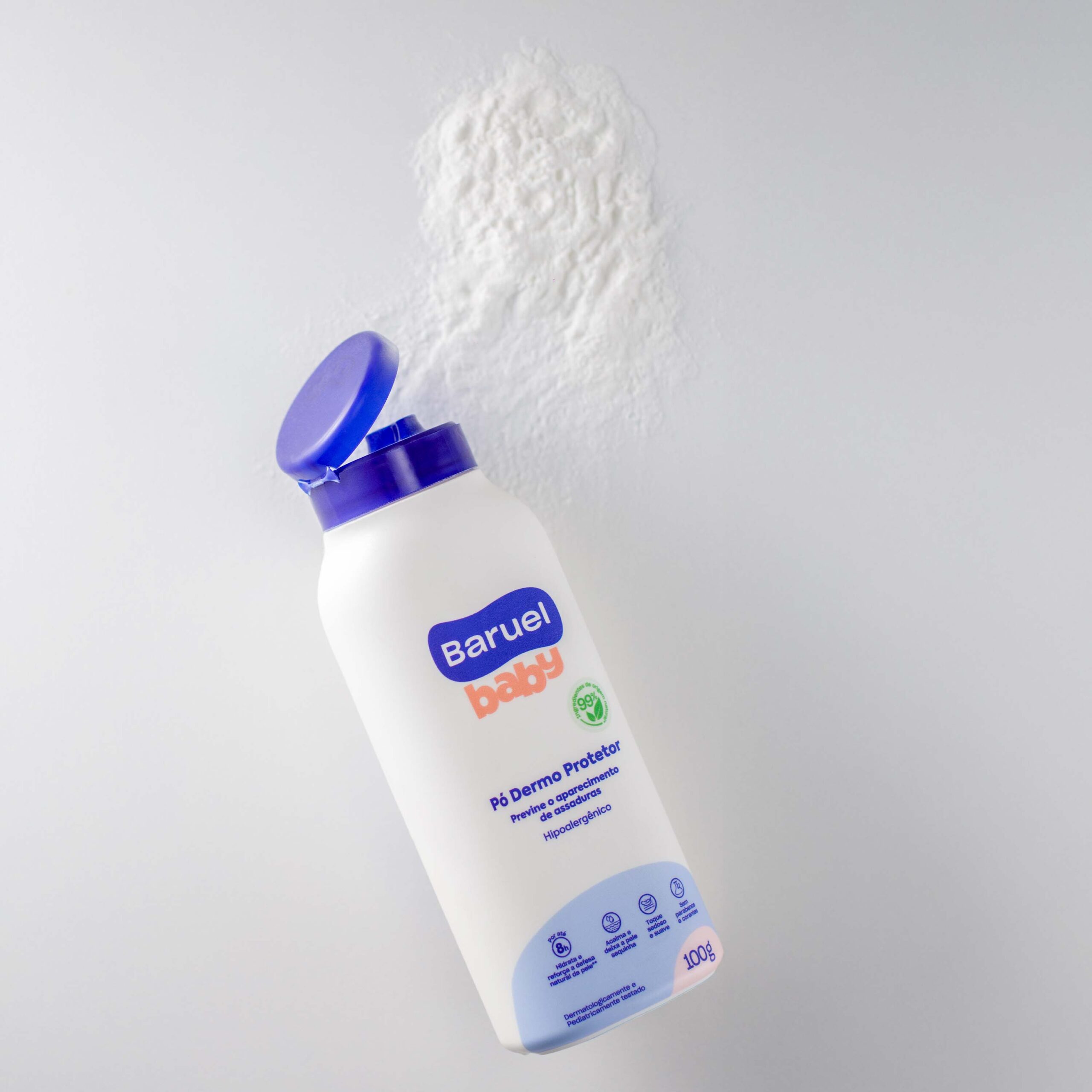 Talco Dermo Protector 100g Baruel Baby - textura